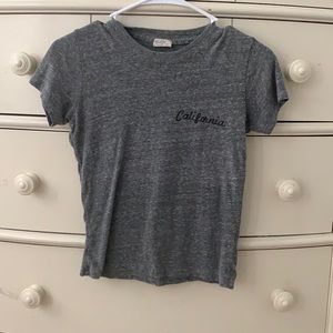 Grey shirt with “California” on side